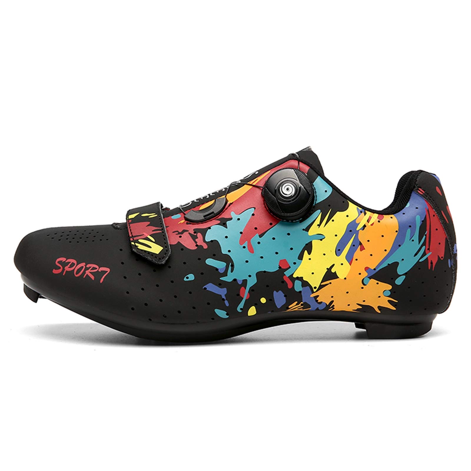 Radsportschuhe Fahrradschuhe Herren Damen Rennradschuhe Lock System Anti-Skid Atmungsaktiv Radschuhe MTB Schuhe SPD Mountainbike Schuhe