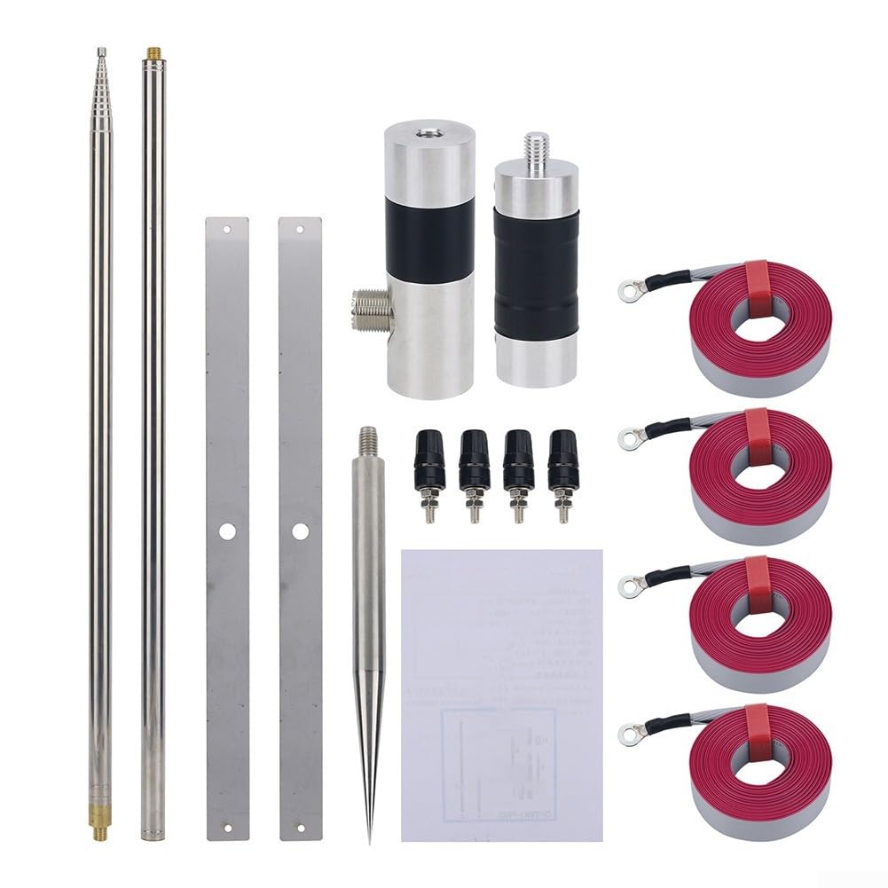 GPTWOPRO Kit antenna portatile a onde corte per radio amatoriali all'aperto 7 54 MHz con design telescopico e costruzione in lega di alluminio