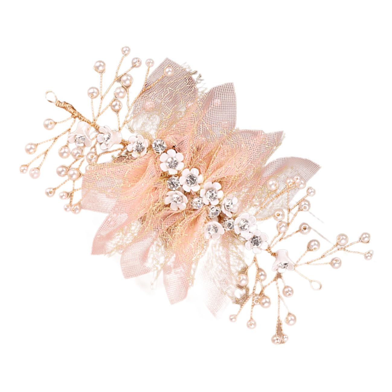 VICASKY 5 Pezzi Fascia Sposa con Artificiali Leggera e Accessorio Cerimonia per Damigelle e Matrimonio Decorativa per Acconciature Romantiche