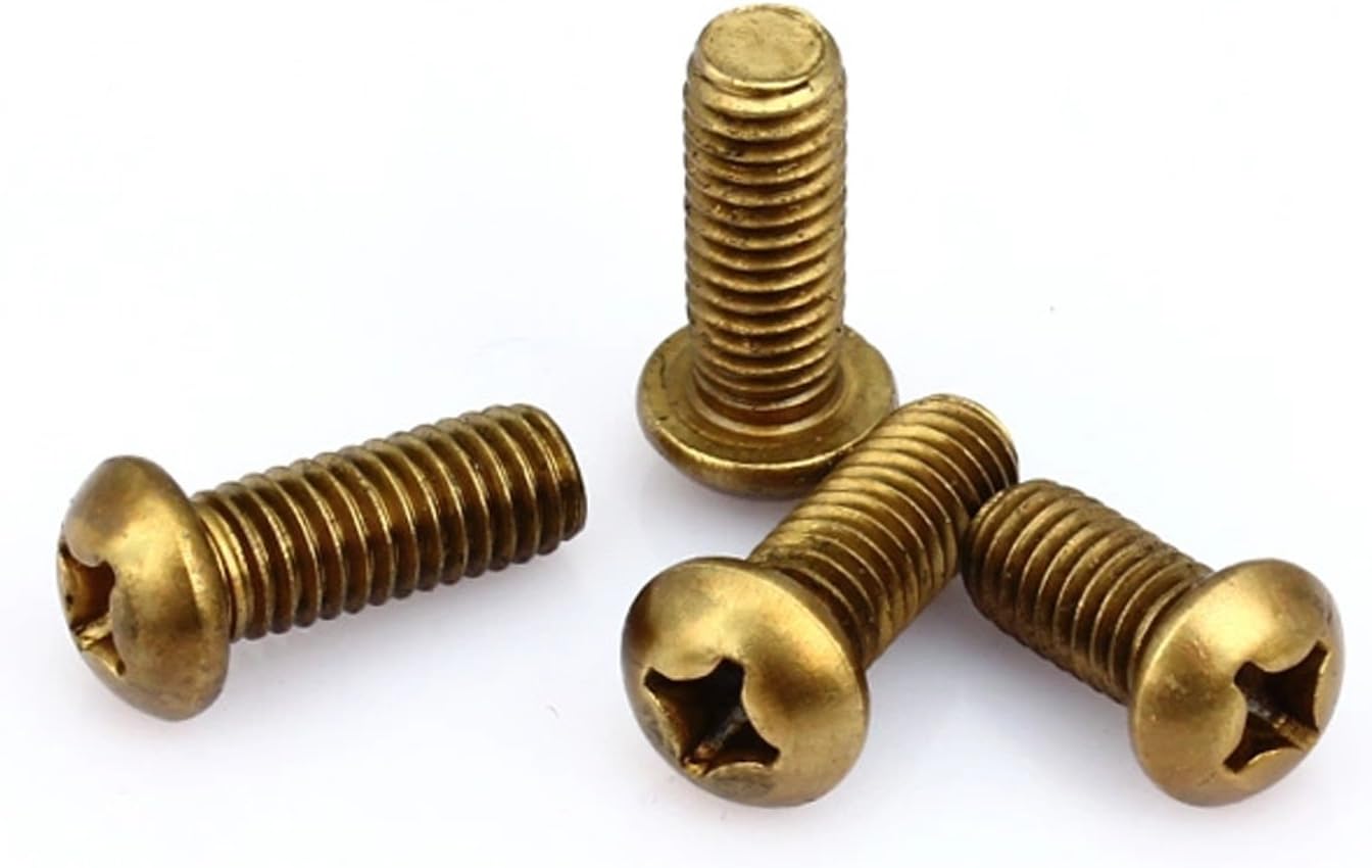 192Pcs M2 M3 M4 M5 M6 Solid Brass Phillips Pan Head Screws Bolts Nuts Kit