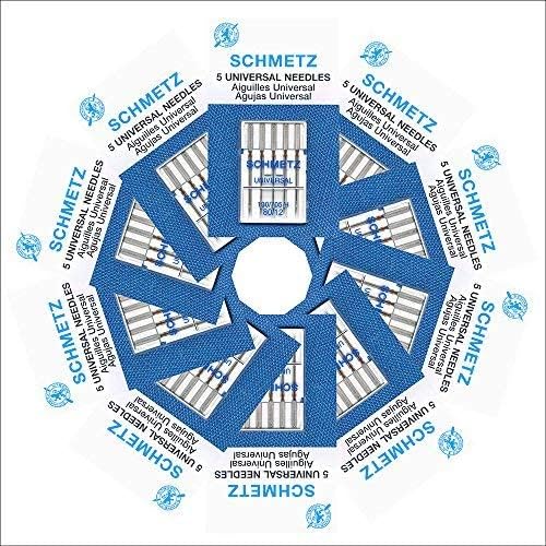 50 Schmetz Universal Sewing Machine Needles - Size 80/12 - Box of 10 Cards