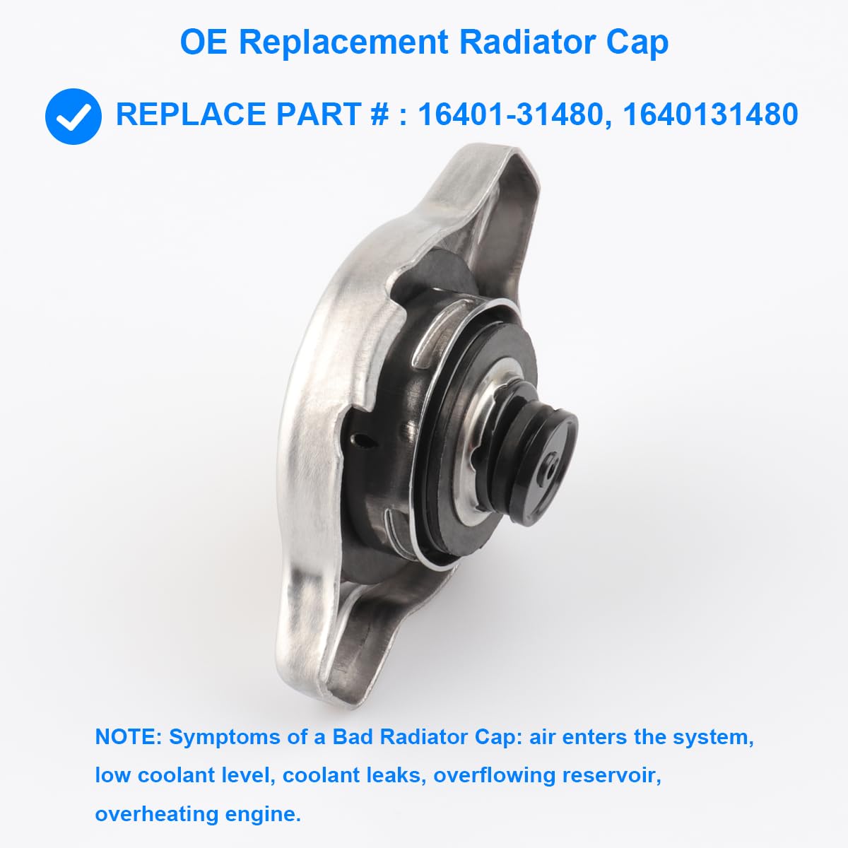 Toylexap 16401-31650 16401-31480 16401-36020 108kpa/1.1 Radiator Cap;Compatible With - View #2