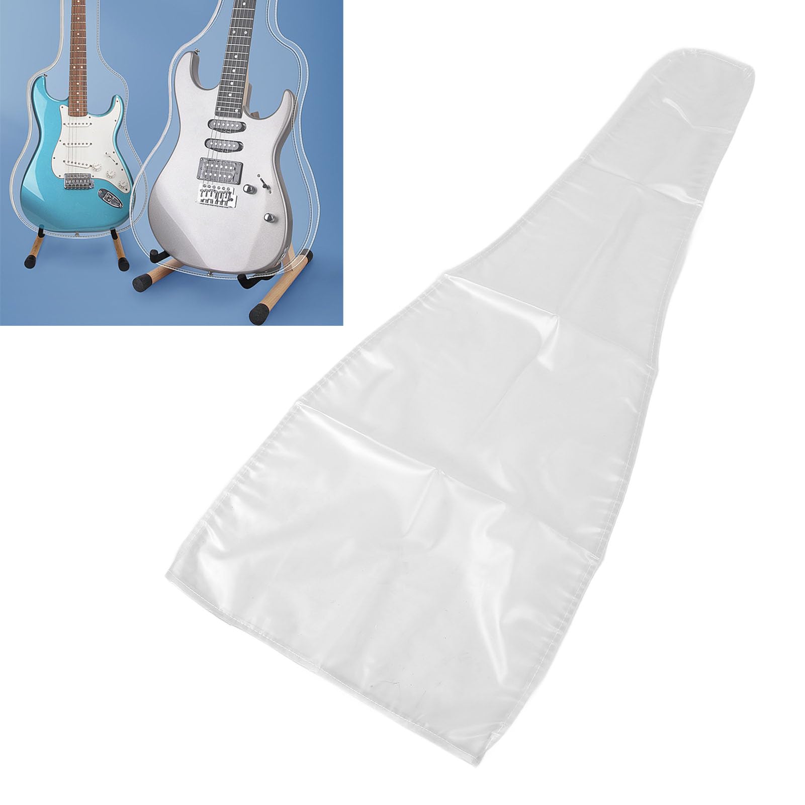 CHICIRIS Transparente PVC -Gitarrenabdeckung Voller Abdeckung Staubschutz mit Versiegeltem Schutz für E -Gitarre Easy Wartes Clear Storage Bag