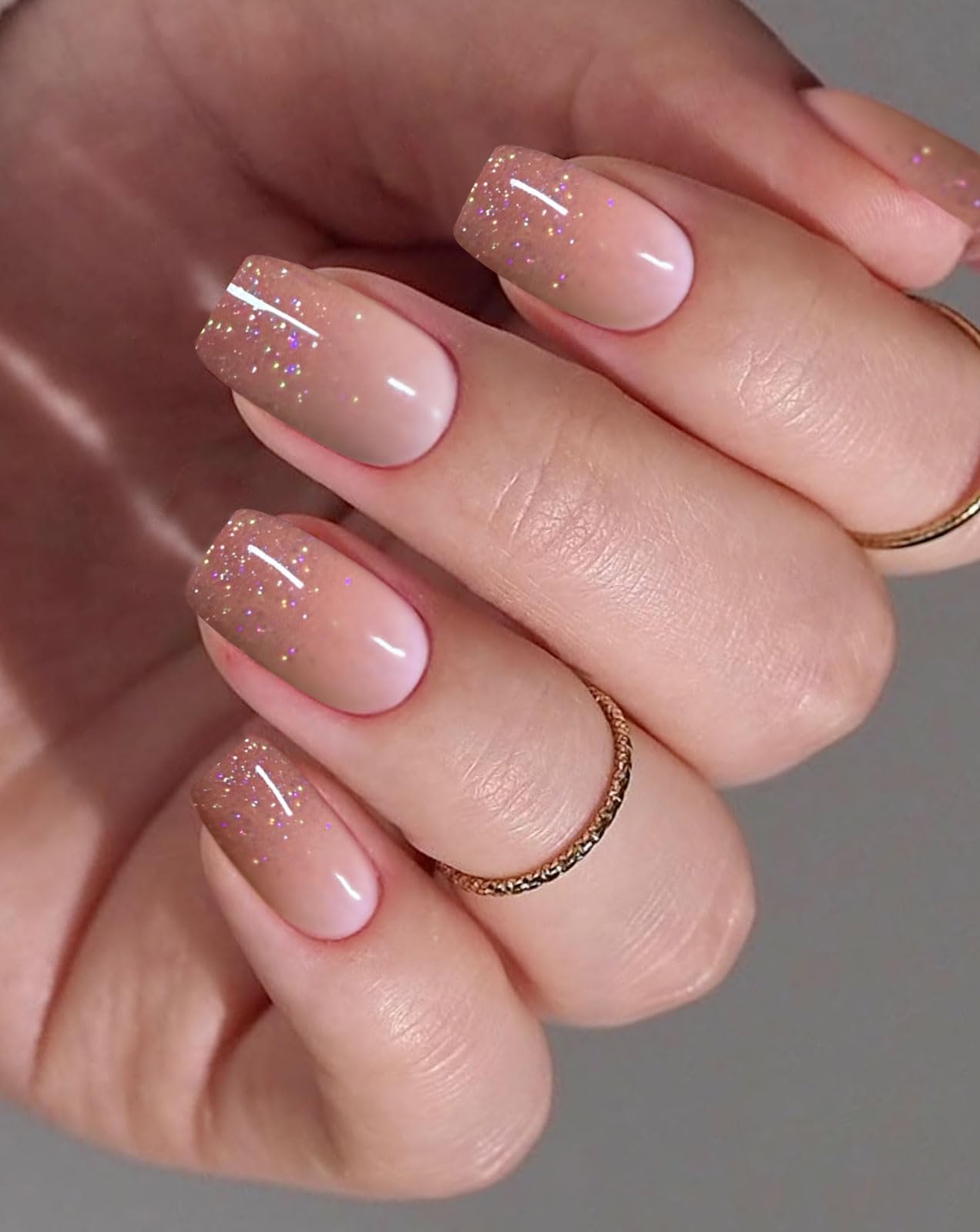 JMEOWIO Glitter Gradient folia do paznokci UV Żel Nail Art naklejka naklejka na paznokcie samoklejąca dekoracja paznokci