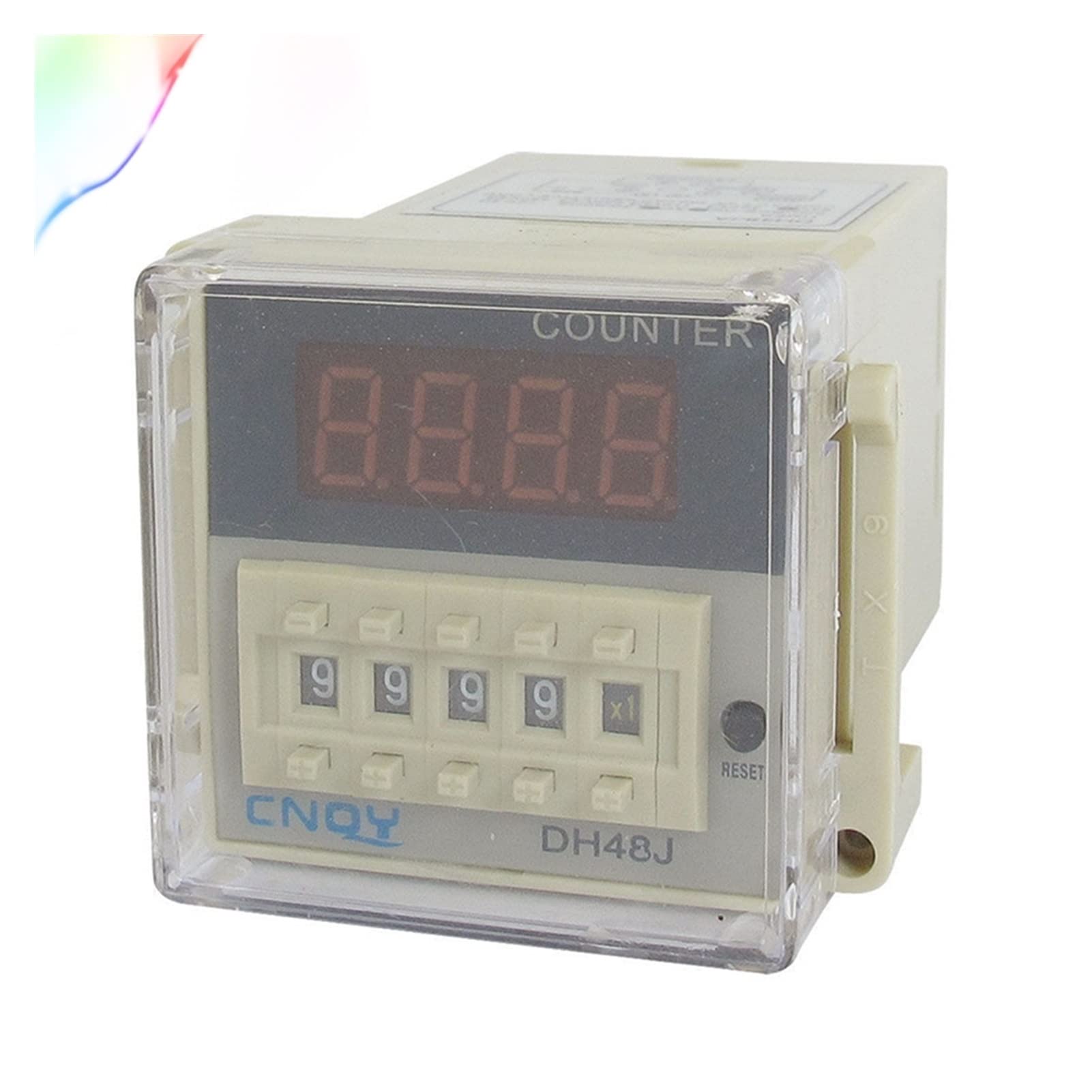 Compteur numérique DH48JA DC 24V avec relais temporisé et affichage LED