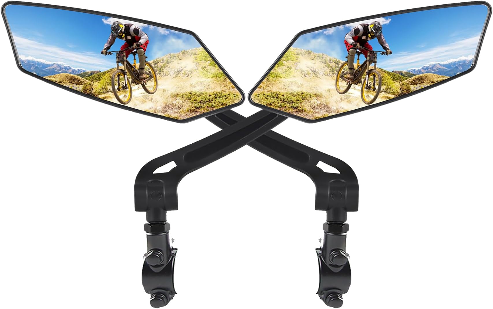 Hafny New Handlebar Bike Mirror, HD,BlastResistant, Glass