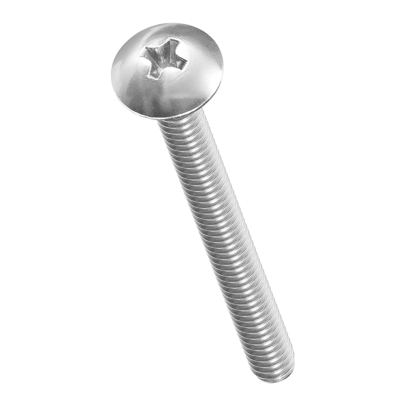 METALLIXITY Machine Screws Phillips Head(#10-24x2") 6Pcs, 304 Stainless Steel Round Head Phillips Drive Furniture Bolts - for Woodworking & Furniture Assembly, Silver — image 1