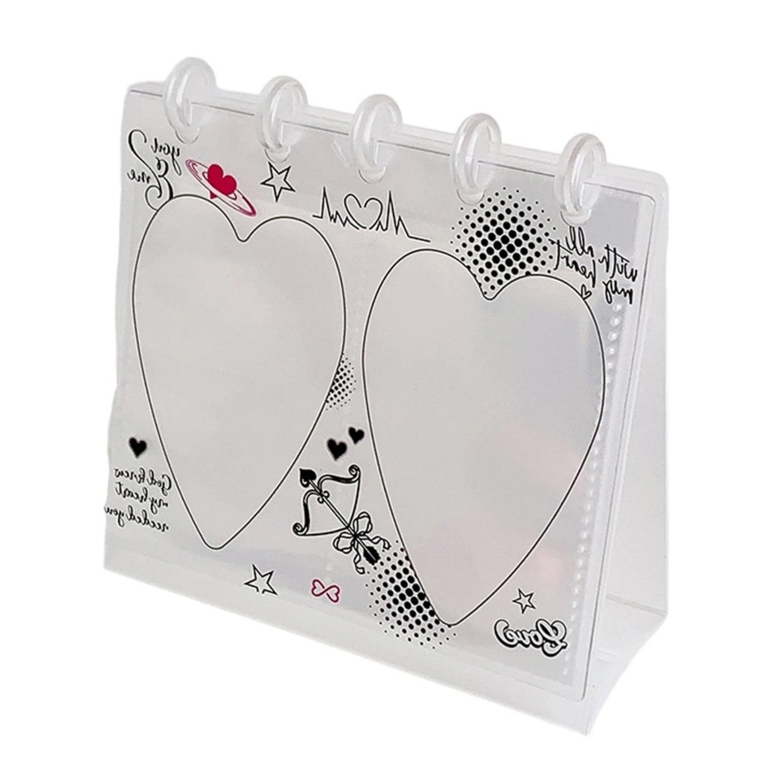 2X3 Desktop Calendar Photo Album Small Card Binders with 20 Pocket Tabletop Display Small Picture Frame Table Ornament Standing Pictures Frame