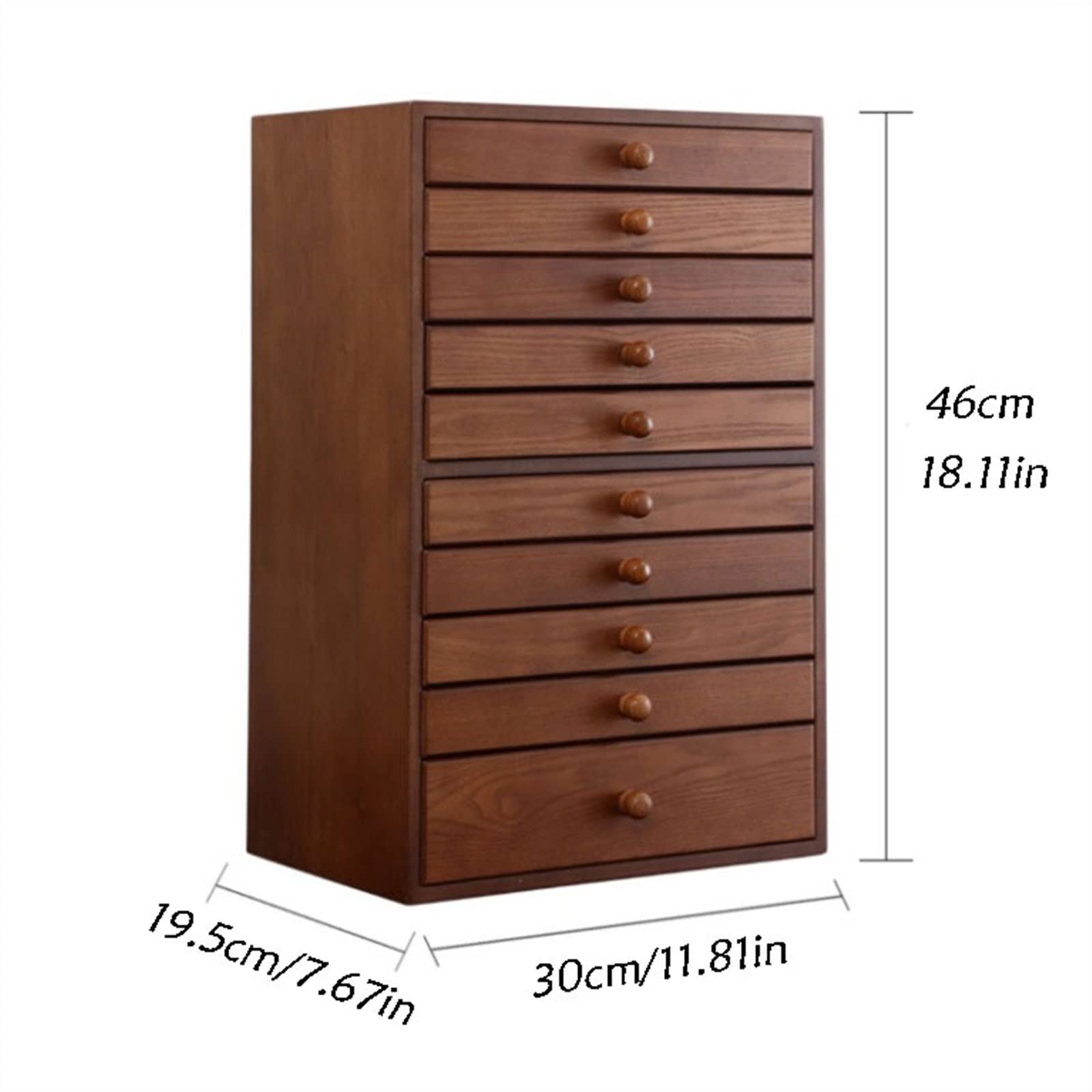 Aufbewahrungsbox für Schmuck aus Holz mit 10 Schubladen, Organizer mit großer Kapazität für Ringe, Ohrringe und Halsketten, hochwertige Schmuckschatulle für Frauen