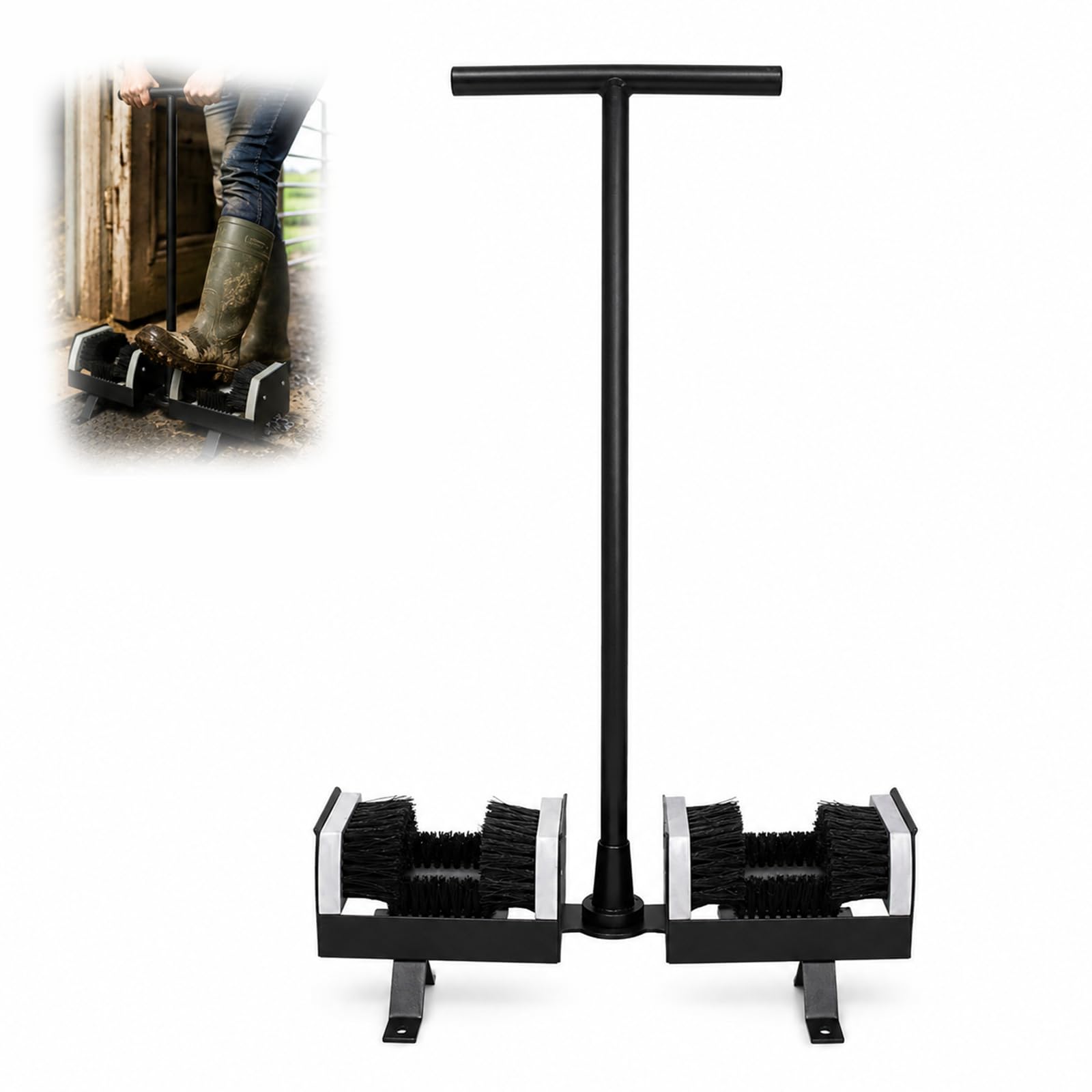 Standing Shoe Cleaner, Heavy Duty Boot Scrubber Brush