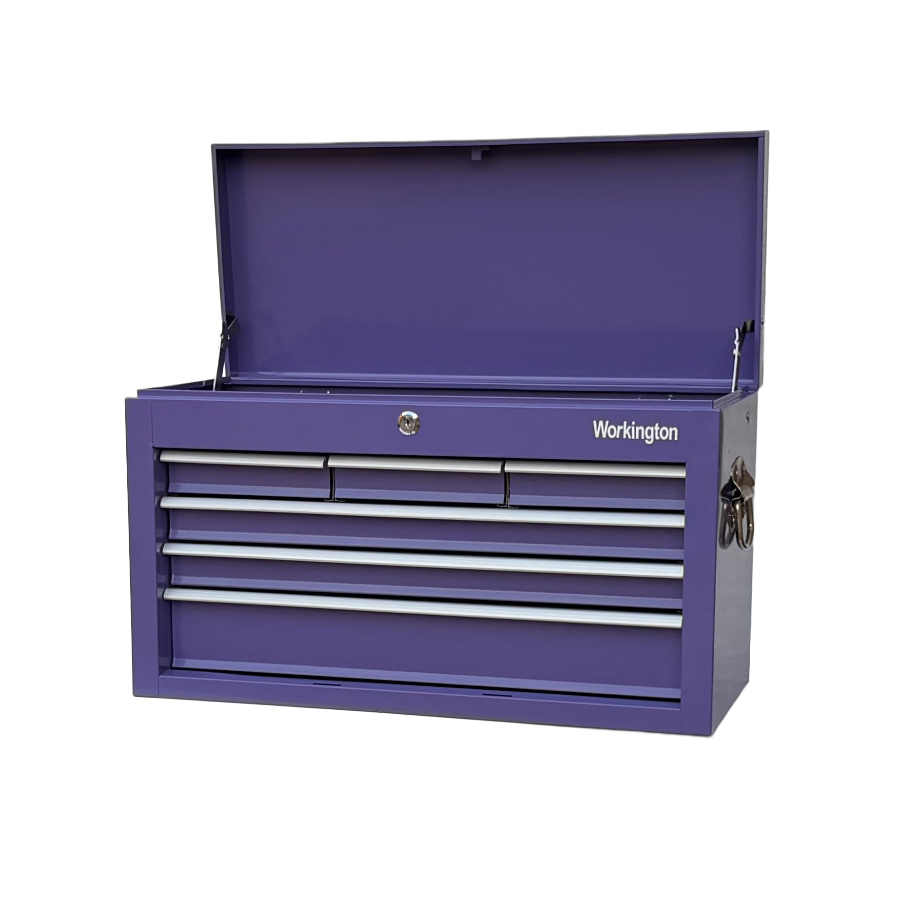 Workington Portable Metal Tool Chest with 6 Drawers, 24" 6-Drawer Tool Chest Cabinet with Ball Bearing Drawer Slides, Steel Tool Storage Box Organizer