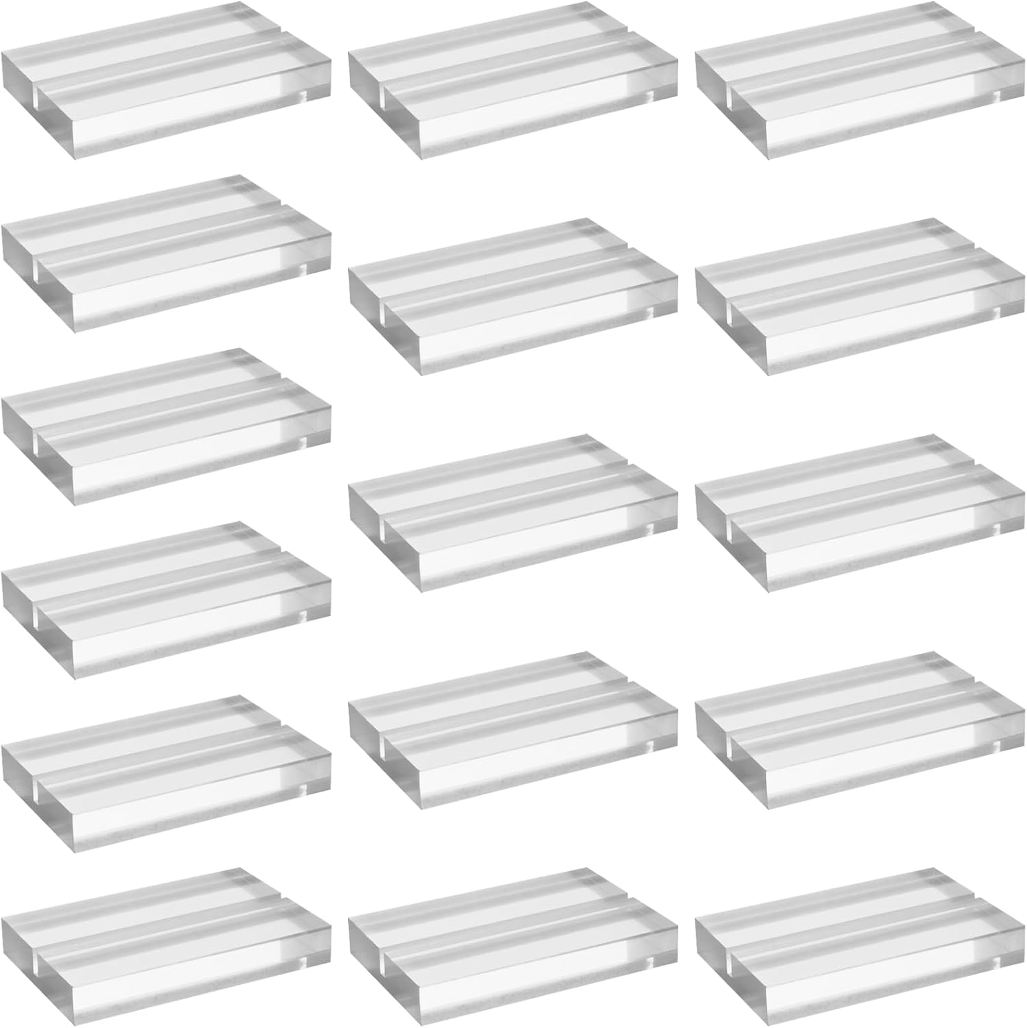 ZEONHAK 16 PCS Acrylic Place Card Holder, Acrylic Name Card