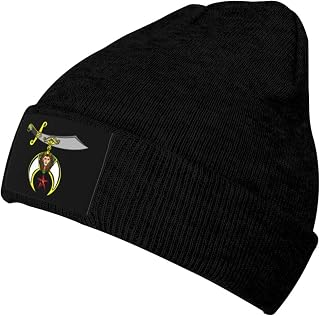Masonic Shriner Black Men Women Knit Beanie Winter Hat Warm Soft Stretchy Toboggan Cap