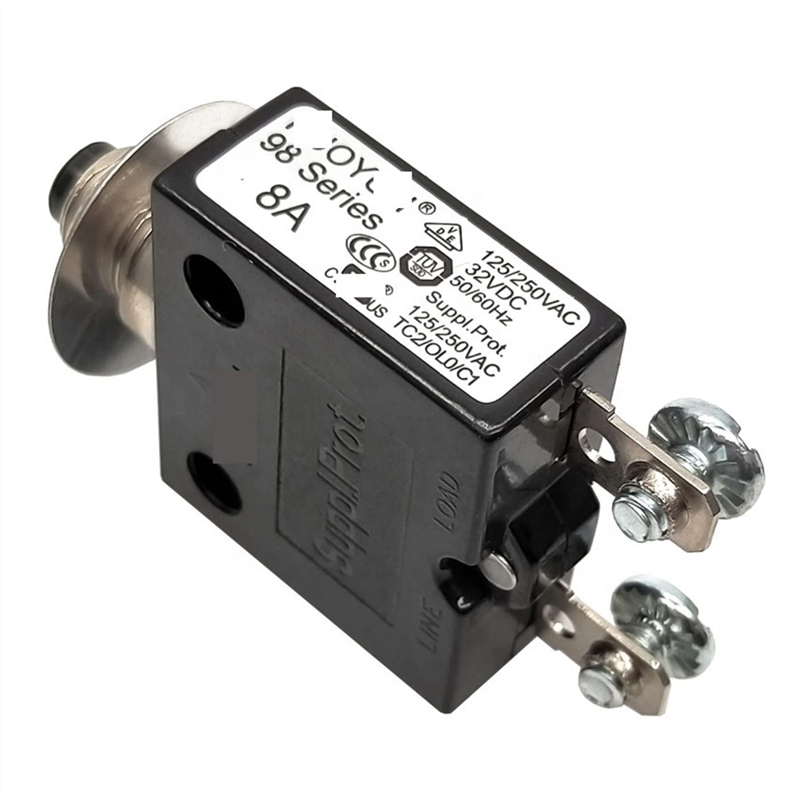 Mini disyuntor 9A con capuchón protector para paneles eléctricos de barcos y caravanas 7