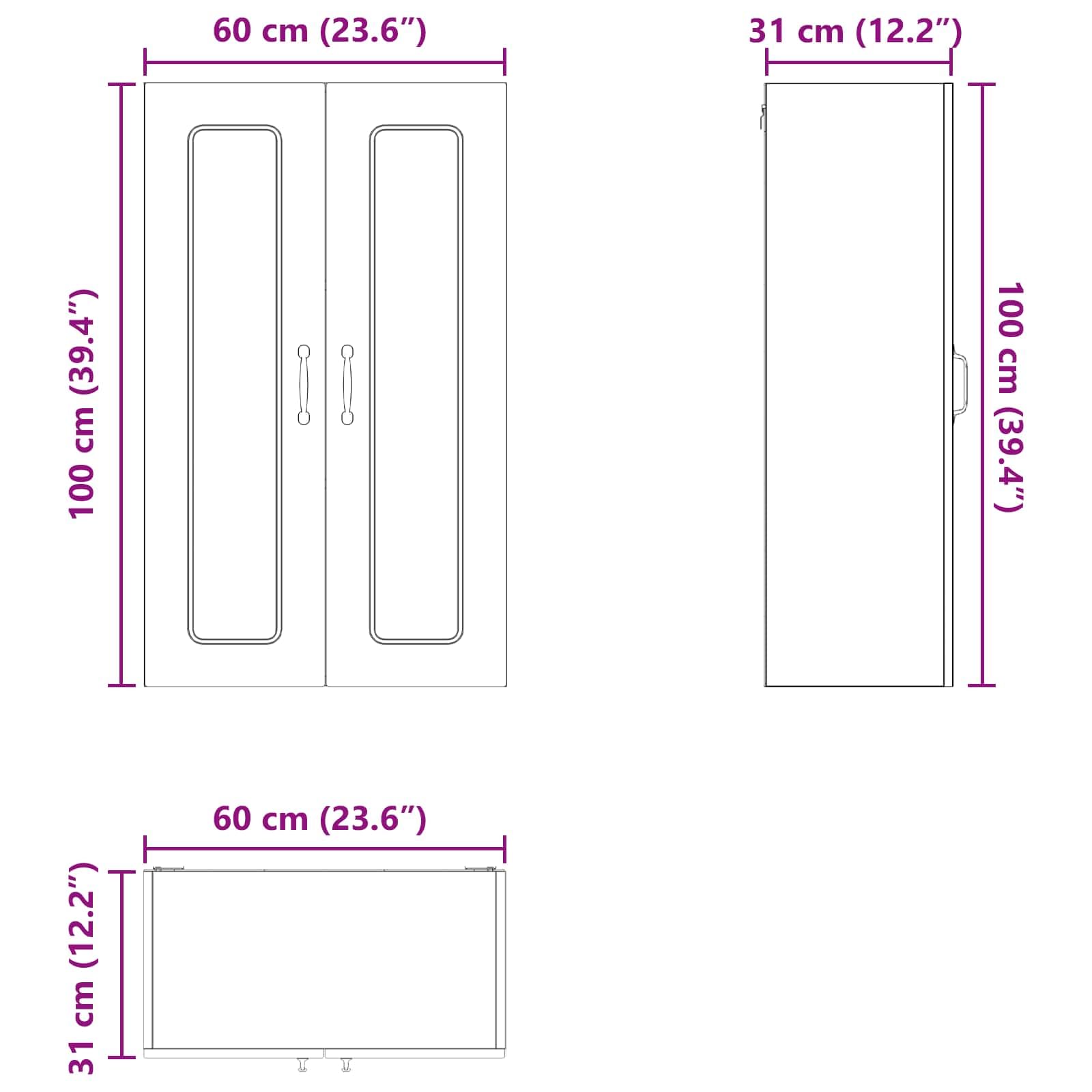 vidaXL Front do zmywarki Kalmar Biały 60 x 31 x 100 cm