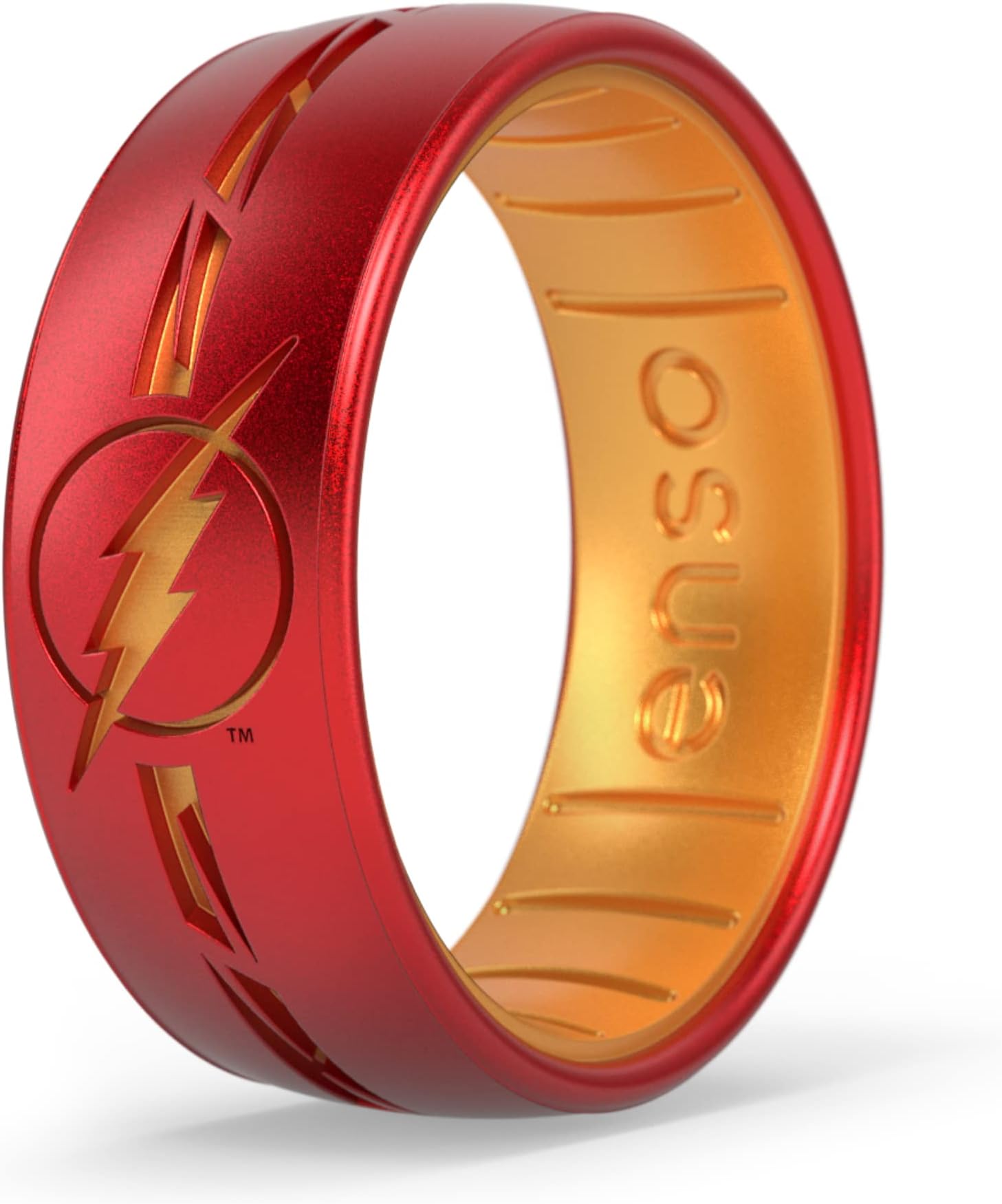 Enso Rings DC Comics Collection - Etched Silicone Ring - Comfortable, Breathable, and Safe - Batman, Superman, The Flash, and Wonder Woman