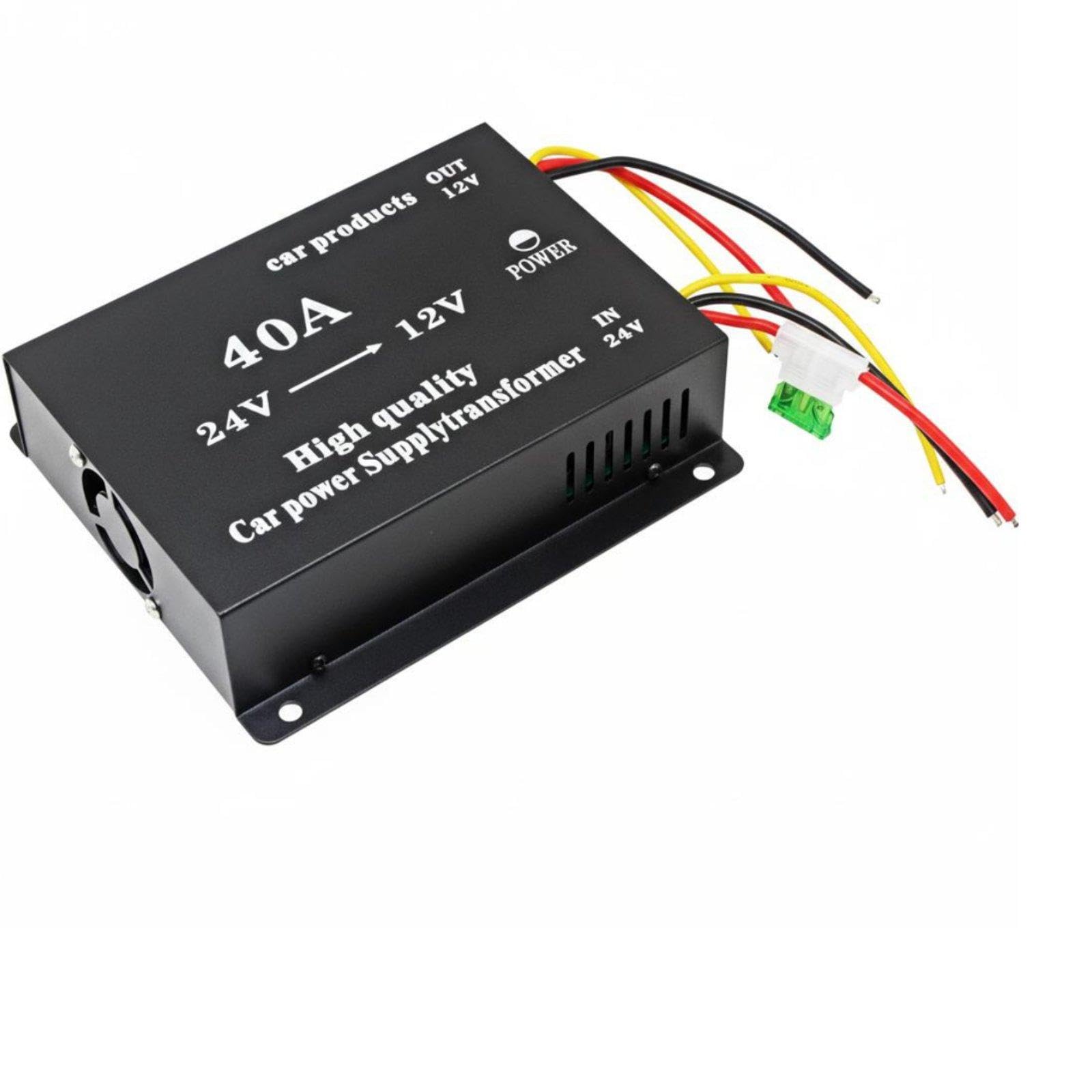 24V to 12V Buck Converter Converter Overload Protection 24V to 12V Electric Potential Reducer Stable Performance Truck Electric Potential Reducer 40A 480W with Fan-image-47