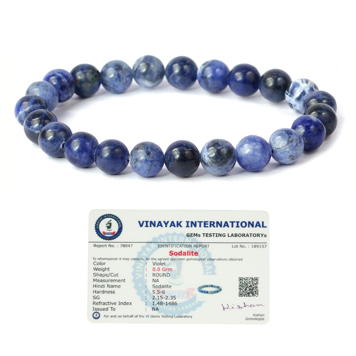 Reiki Crystal Products Certified Sodalite Crystal Round Beads 8 mm Stone Bracelet for Reiki Healing for Unisex Adult , Blue (B07GLHZRD3) Amazon Price History, Amazon Price Tracker