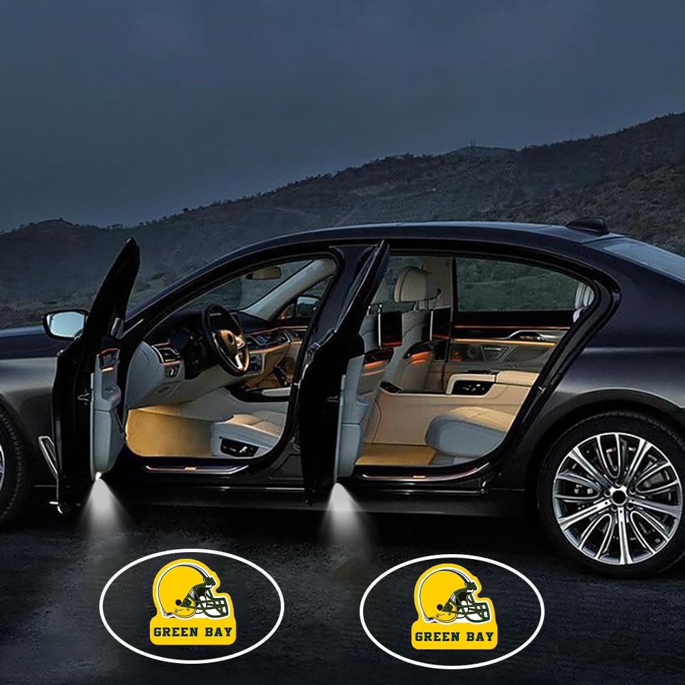 2Pcs LED Car Door Light Wireless Projector Football Fans Wireless Courtesy Ghost Shadow Lights
