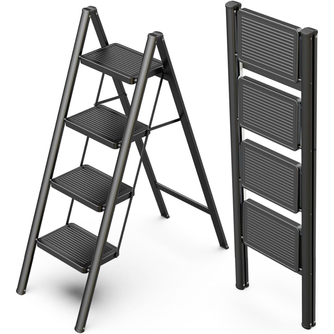 Jawsons™ Steps Steel Ladder for Home, Foldable & Portable Stairs, Versatile Use for Kitchen, Bathroom & Office Foot Stool - Multipurpose Two Step Stool with 150 Kg Capacity (4 Step)-image-21