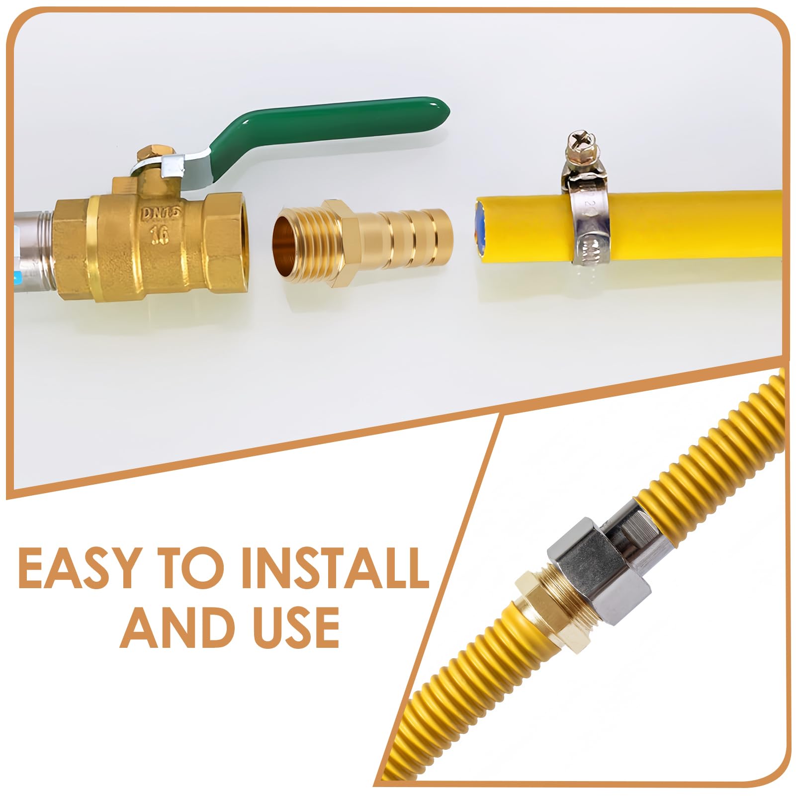 Lot De 8 Raccords Cannelés Laiton 10mm X G1/4 Mâle - Pour Tuyaux Jardin, Piscine, Machines à Laver, Applications Hydrauliques
