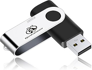 USB Flash Drive 2000gb, 2.0 USB Thumb Drives Qinhaisoo Read & Write Speads up to 28MB/S for Laptop External Data Storage Drive with Rotated Design Jump Drive Storage Memory Stick (Black)
