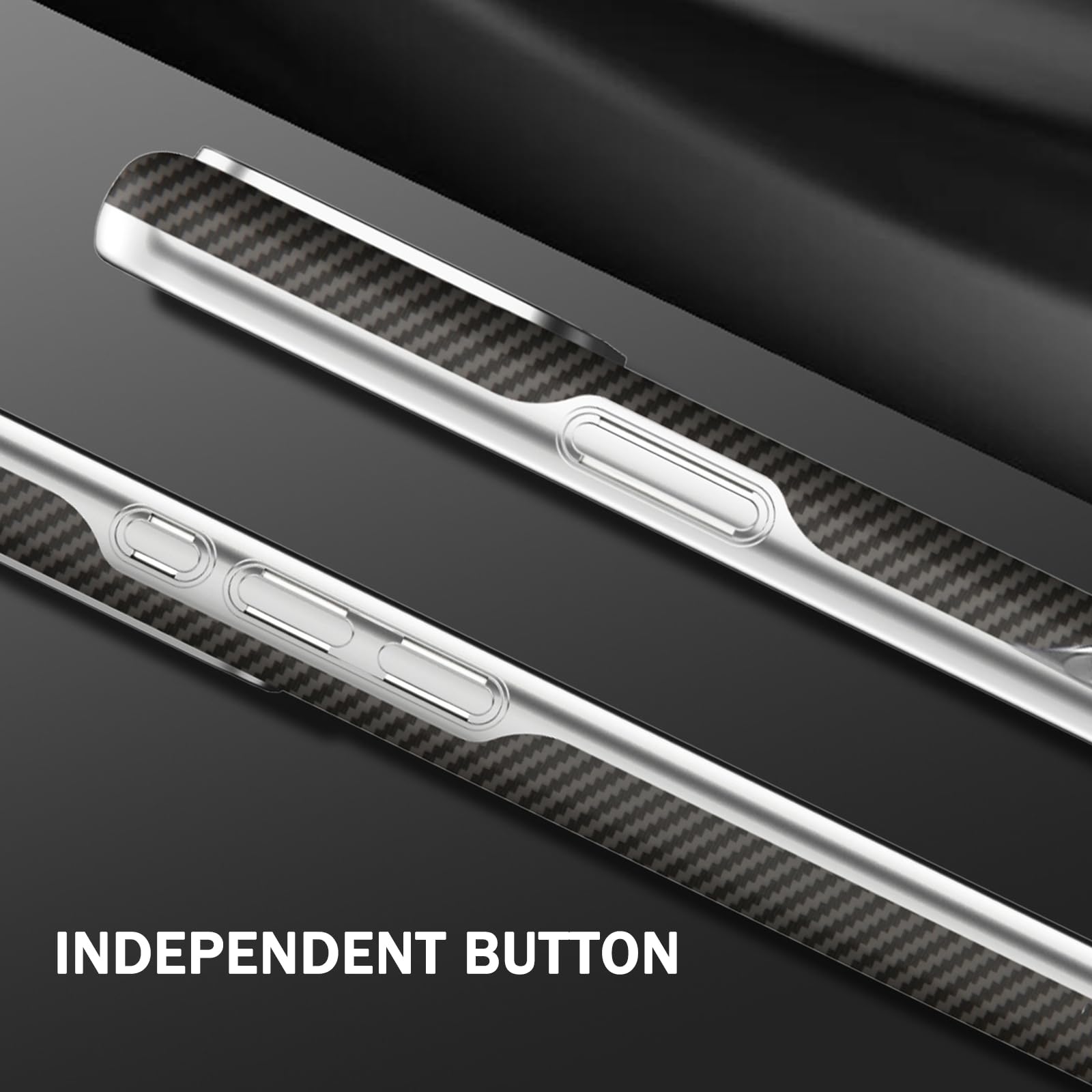 Magnetyczne skórzane etui na iPhone'a 16 Pro Max / 16 Pro/16 Plus/16, tekstura włókna węglowego, osłona zapobiegająca odciskom palców, design logo, smukłe, biznesowe etui ochronne, niebieskie