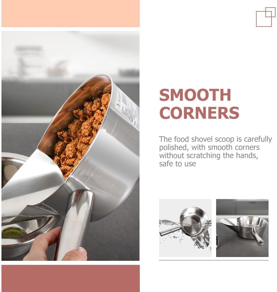 Food Shovel Fried Chicken Scoop French Fry Shovel Griddle Food Mover Stir Fry Grilling Accessories