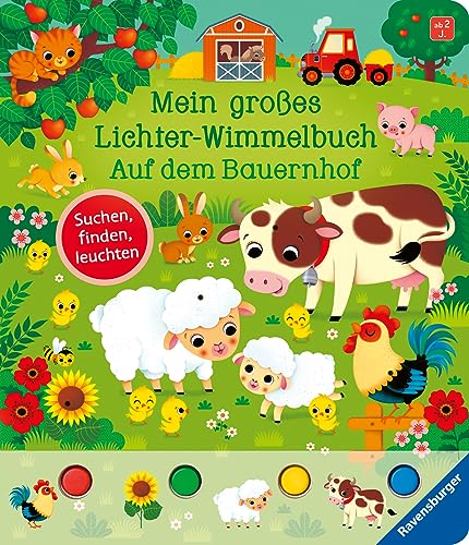Mein großes Lichter-Wimmelbuch: Auf dem Bauernhof – Wimmelbuch ab 2 Jahre, mit über 50 Lichtern