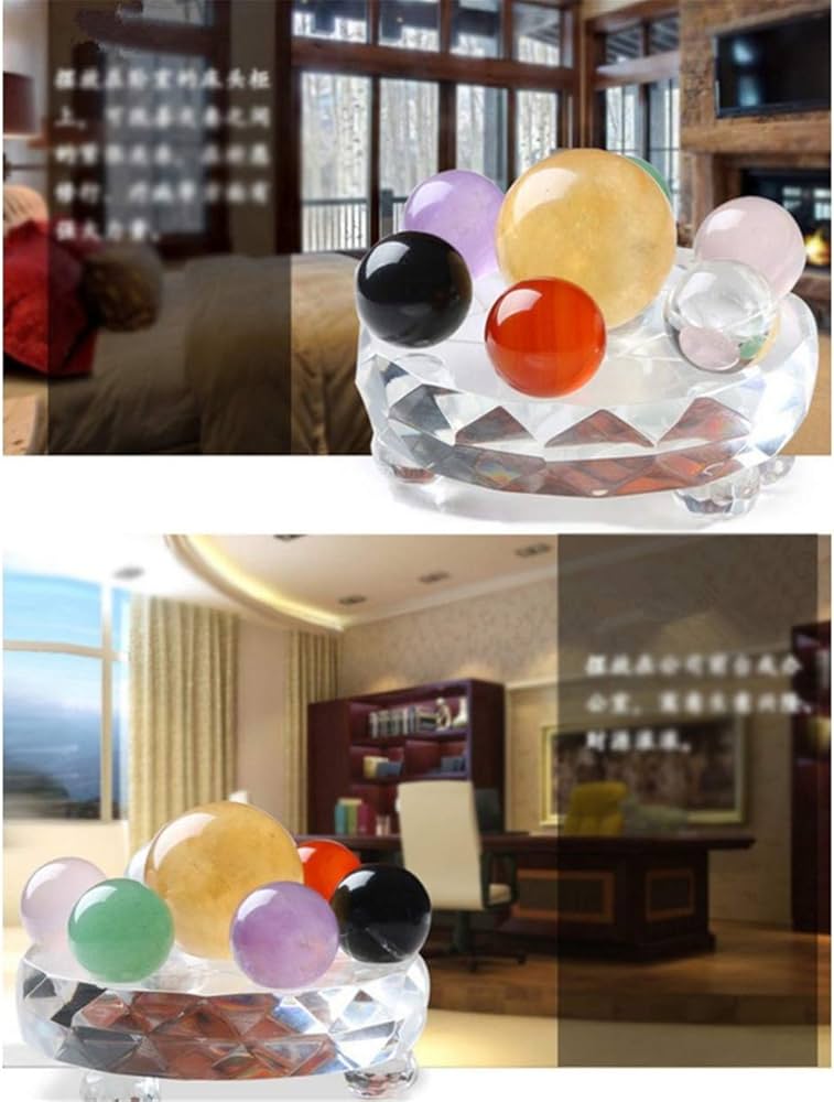 Amazon.co.jp: 風水ラッキーカラー 七星陣セット(台座＋丸玉7個