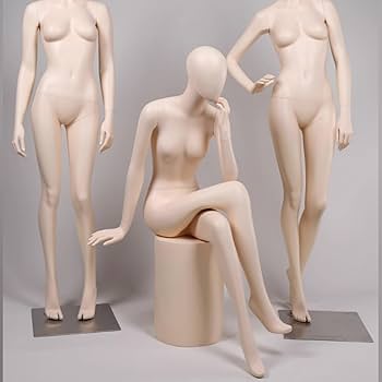 Amazon.co.jp: トルソー マネキン レディース 全身座りポーズ グラス