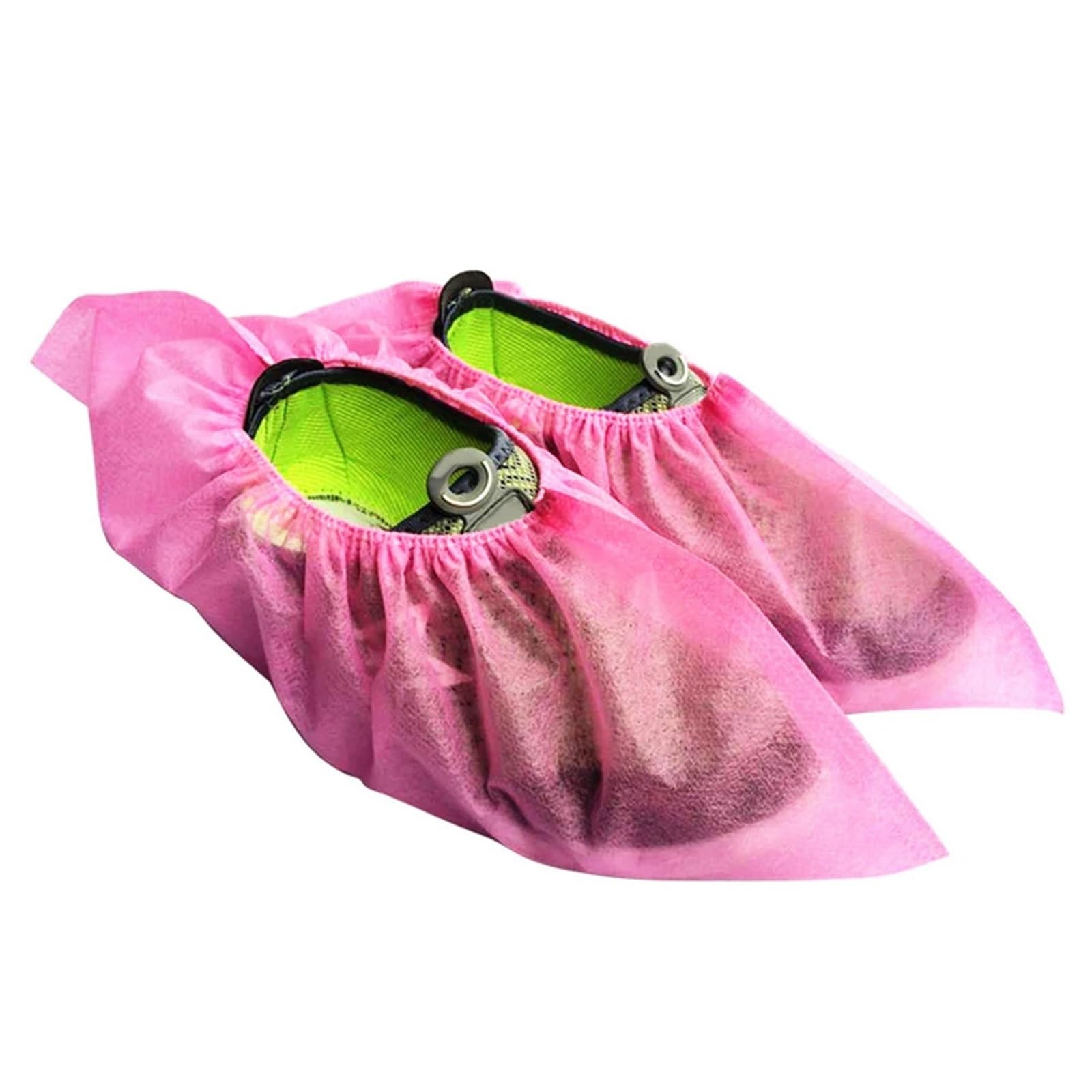 Copriscarpe Copriscarpe antiscivolo da 50/100 pezzi Copripiedi for uso domestico in tessuto non for adulti(Pink,100pcs)