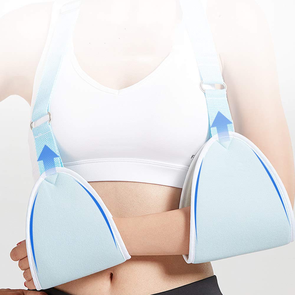 Inmovilizador de hombro con cabestrillo para brazo - Correa de soporte de brazo ajustable para soporte de codo de muñeca inmovilizador - Se adapta tanto a adultos como a jóvenes, universal i