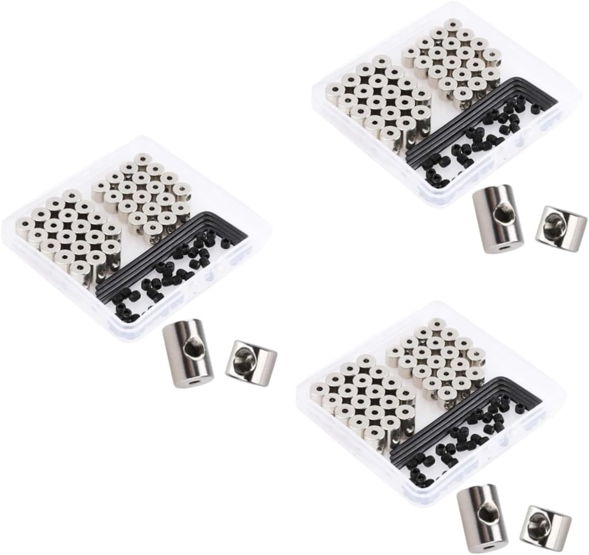 SEWOART 3sets Metal Pin Backs for Locking Clasp for Badges Wrenches Included for Clothes Bags and Accessories