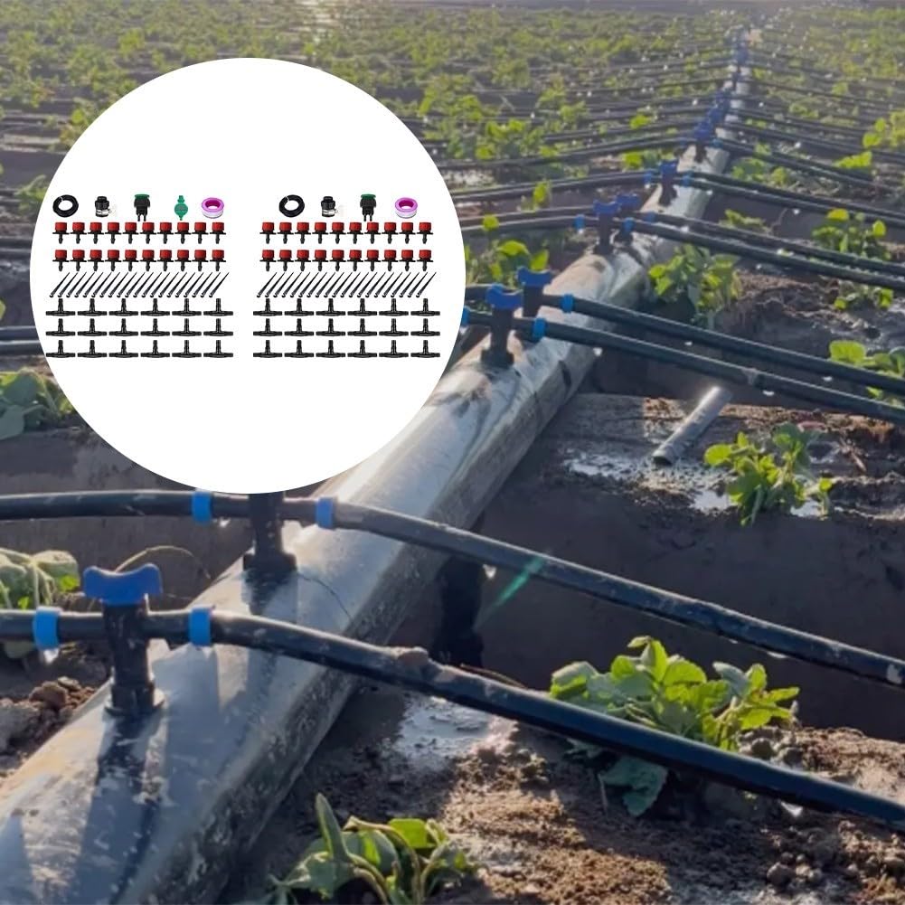 Sistema di irrigazione automatico da 25 m con timer dell'acqua, kit di irrigazione a goccia fai da te per piante da balcone, facile installazione, sistema di irrigazione completo per giardini (con