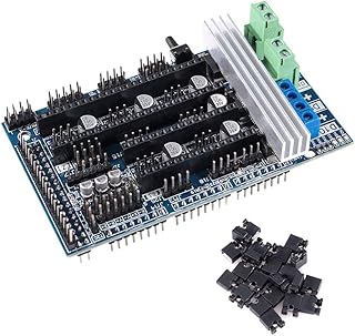 AOICRIE Ramps 1.6 Plus Expansion Control Panel with Heatsink Upgraded Ramps 1.4 3D Motherboard Support A4988 DRV8825 TMC2130 Driver Reprap Mendel for 3D Printer Board Parts
