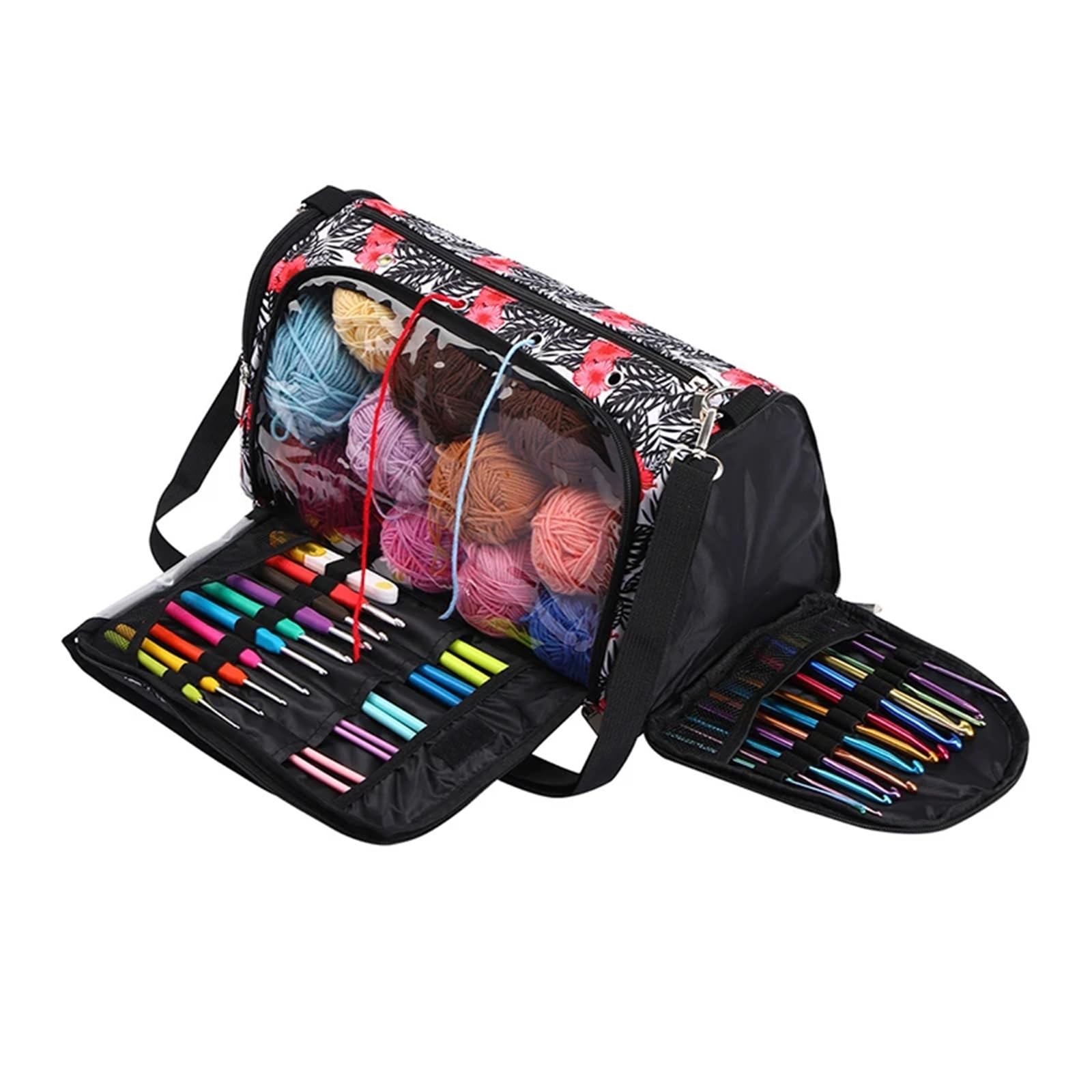 ZWCSHUU Sewing Organizer Bag Waterproof Knitting Tool Storage Bag Wool Crochet Diagonal Package Yarn Travel Tote for Sewing Tools(Color 4)