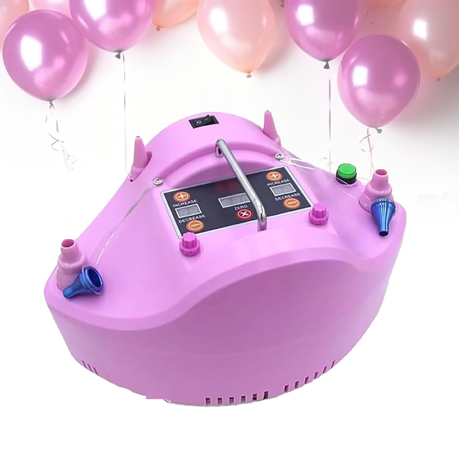 Elektryczna pompka do balonów, przenośna podwójna pompka 1200 W z cyfrowym timerem, przełącznik nożny do szybkiego pompowania na imprezach i wydarzeniach