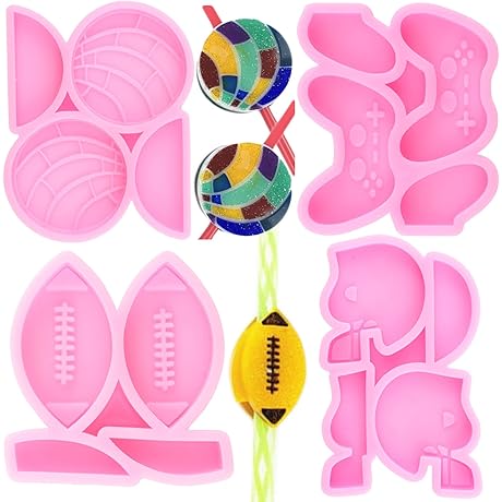 ZiXiang Baseball Volleyball Straw Topper Epoxy Resin Casting Mold Set