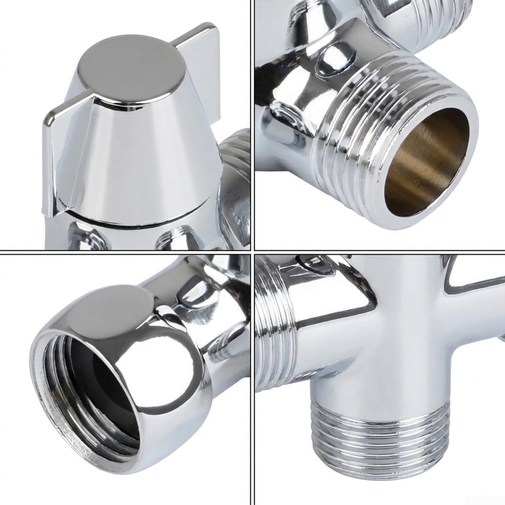 Adaptador para ducha 3 Salidas para montaje Brazo Adaptador(silver)