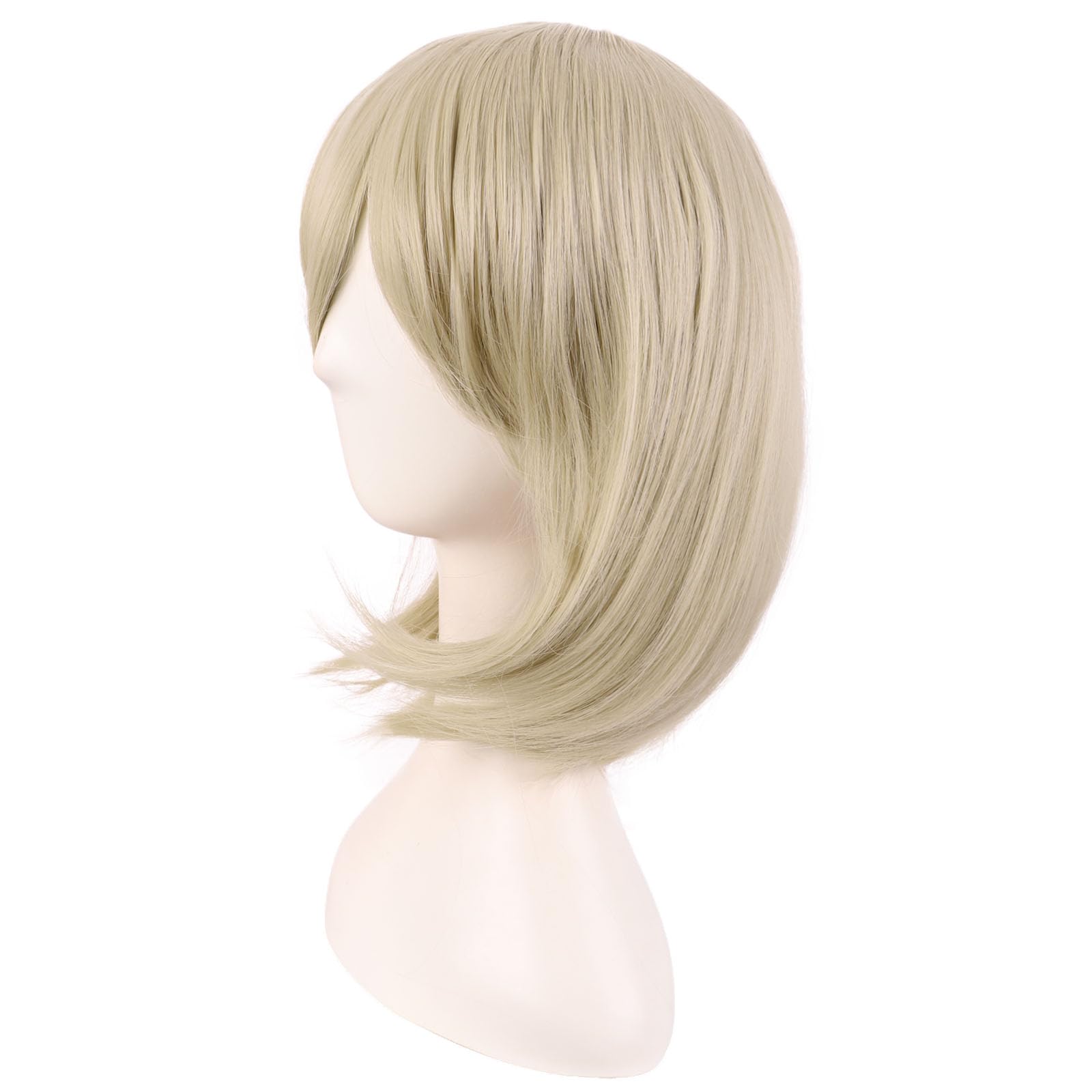 MapofBeauty 14 Inch /35 cm Female Models Medium Length Straight Hair Cosplay Bob Wig (Blonde), 21,5 Zoll - Image 2