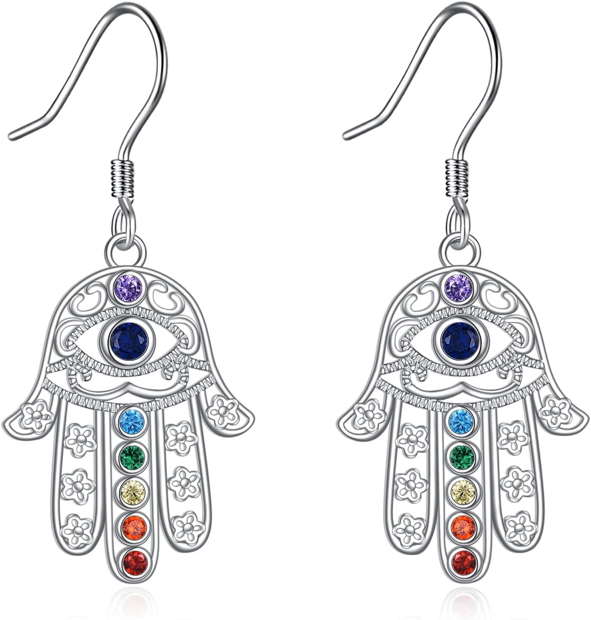 Dangle Earrings for Women Sterling Silver Mountain/Music Cross/Hamsa Hand/Gothic Rose Earrings Coffee Jewelry Gifts for Women