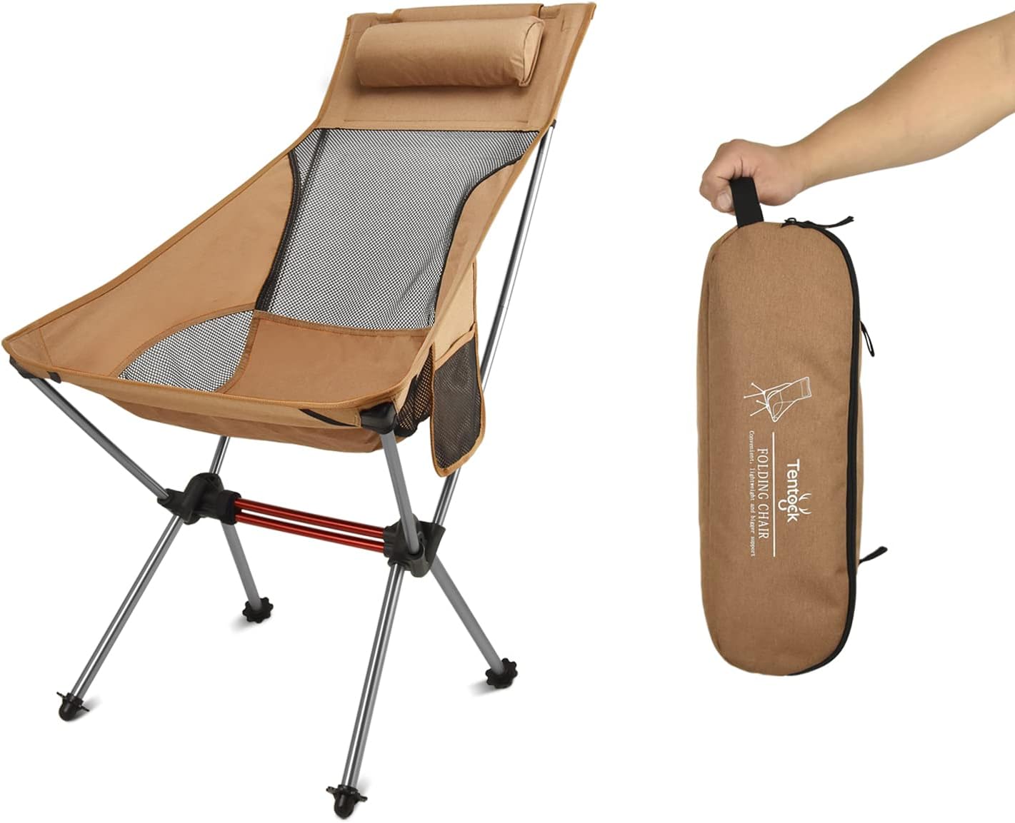 Tentock Ultralight Camping Folding Chair Compact Fishing Chair up to