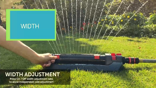Lawn Turbo Oszillierender Sprinkler 100004 – Bis 4.250 M², 19 Düsen, Verstellbare Breite & Reichweite | Für Große Rasenflächen