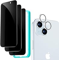 Vista 30 de ESR Paquete de 3 protectores de pantalla para iPhone 12 Pro Max, vidrio templado de dureza 9H, resistente a los arañazos con marco de fácil