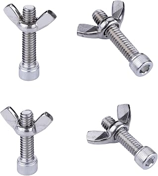 LEOLIO Stainless Steel Bat Pins Set - 2 Pairs, 4 Pieces with 1 & 1-1/4 Sizes - Pottery Wheel Bat Pins Replacement Kit for Any Standard Wheel Head - Ceramic Pottery Tools