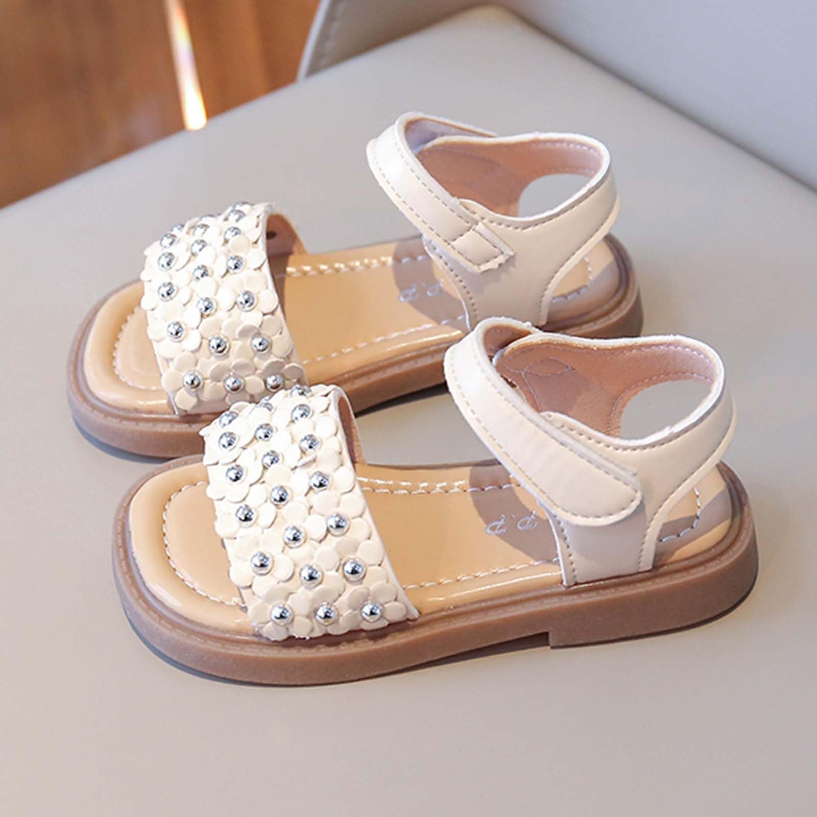 MMRTDJDR Generisch Sandalias para niñas pequeñas, cómodas Correas Ajustables, Ligeras, Transpirables, Zapatos Casuales de Verano para niñas pequeñas de 2 a 9 años al Aire Libre