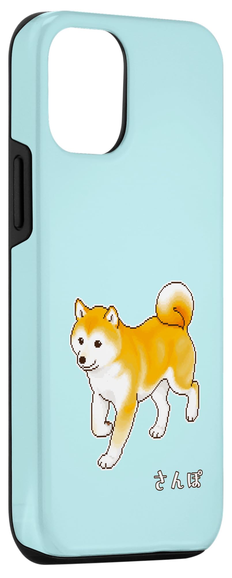 Amazon.co.jp: iPhone 14 てくてく散歩する柴犬のドット絵 スマホケース : 家電＆カメラ