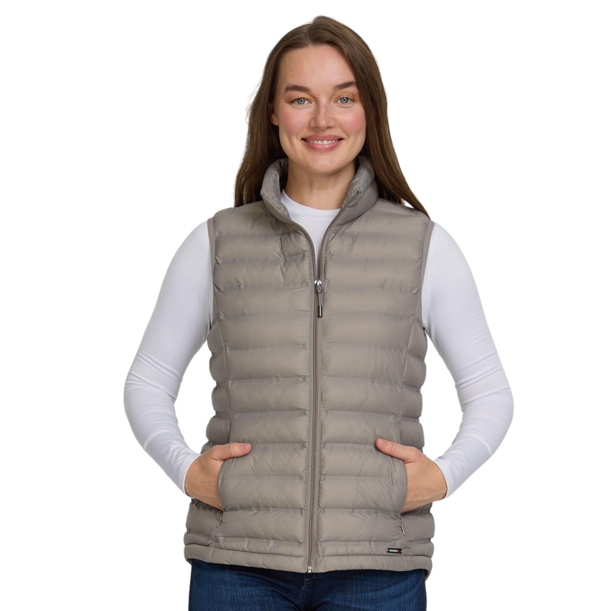 gerry puffer vest women - lightweight quilted sleeveless puffy jacket for winter and fall, warm and cute outerwear