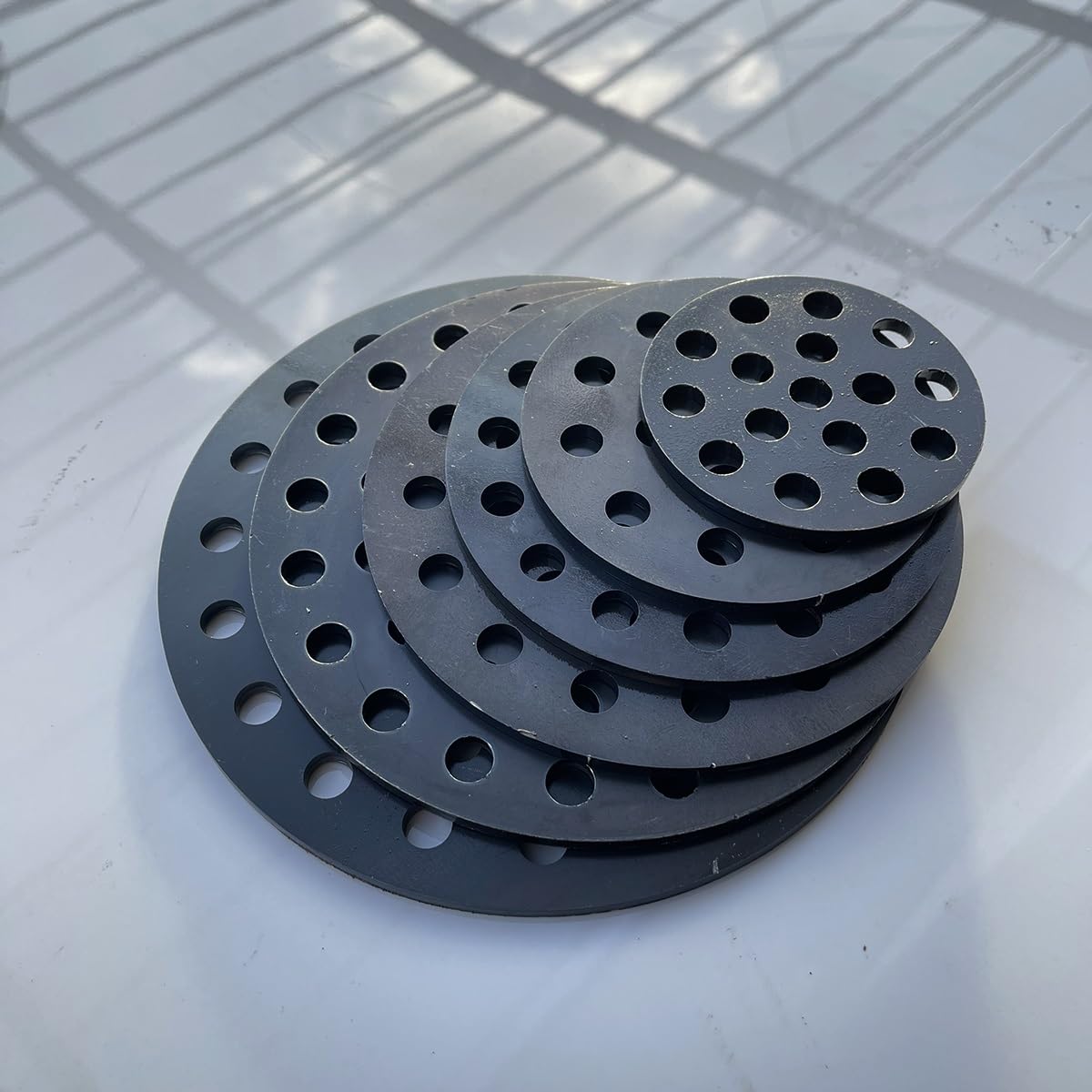 1 Pcs Perforated Steel Plate Disc, Round Sheet, Diameter 80mm~240mm Steel Plate Bottom Grate Bottom(220mm)